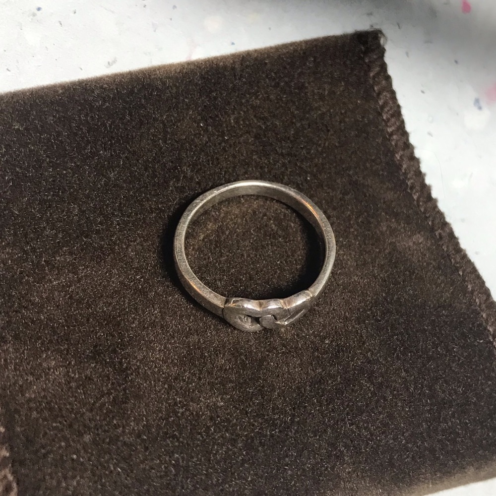 925 Linked Hearts Solid Sterling Silver Ring Size… - image 7